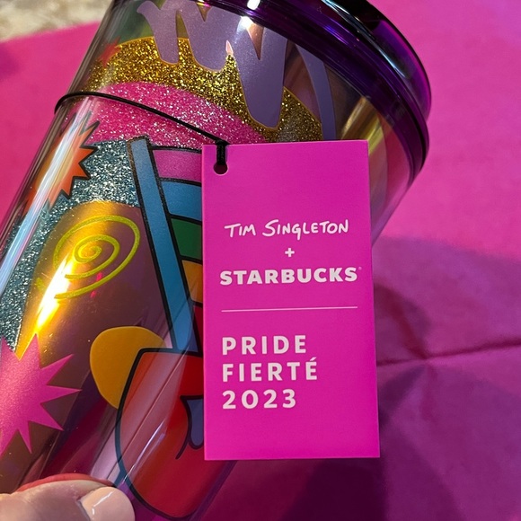 NEW 2023 Starbucks x Tim Singleton Pride Cold Cup Tumbler 16 oz - Picture 6 of 10